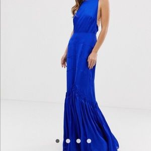 ASOS EDITION Paneled Maxi Dress With Pleated Hem